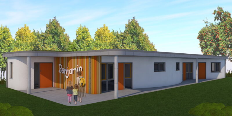 Spatenstich für die KITA Benjamin - Animation Krippe